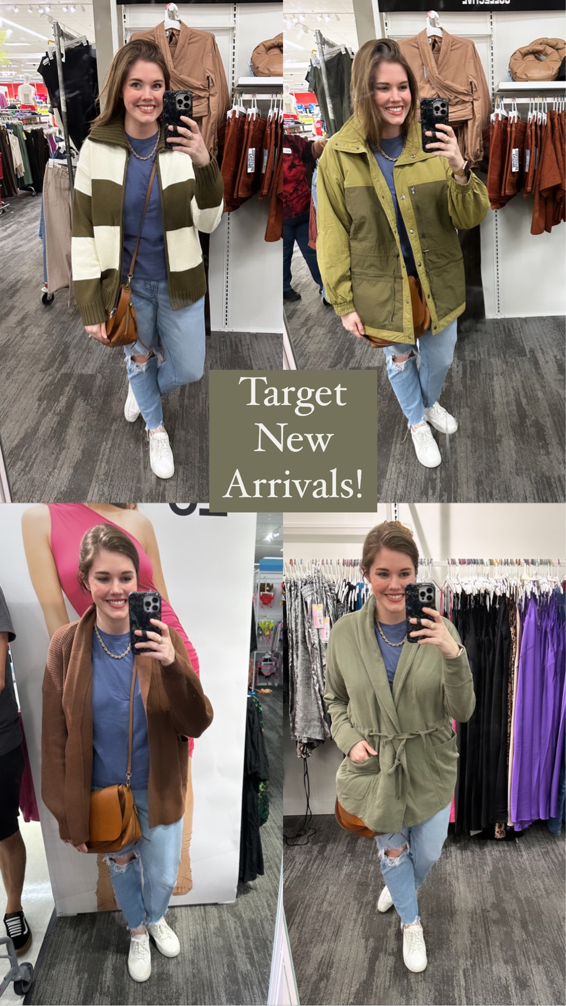 Lots of Target new arrivals in stores right now! Loving these cardigans and jackets for fall. All come in XS-4X, and I'm wearing a large in all! You may want to size down for some of the oversized looks though.
..............
Target new arrivals, target cardigans, fall look, fall trends, fall finds, back to school look, back to school outfit, teacher outfit, hiking jacket, zip up sweater, zip up cardigan, barefoot dreams dupe, free people dupe, tie waist cardigan, open cardigan, striped sweater, striped cardigan, oversized cardigan, oversized sweater, work outfit, work look, over 50 look, over 50 outfit, over 40 look, over 40 outfit, green jacket, green sweater, brown sweater, brown cardigan, size large outfit, size 14 outfit, plus size cardigan, plus size jacket, plus size sweater, target finds, future collective new arrivals, zip up cardi, cardigan under $30, sweater under $30

#LTKmidsize #LTKcurves #LTKworkwear