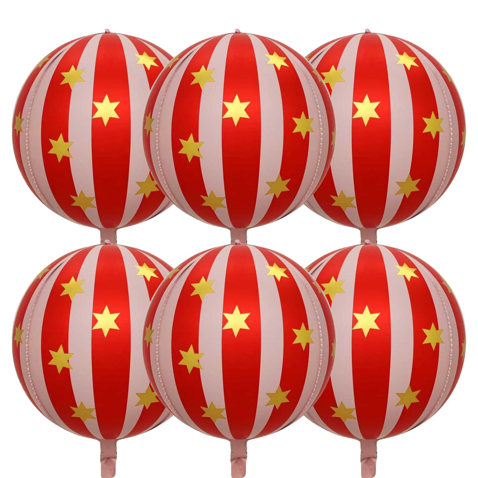 Carnival balloons Red and Pink Foil Balloons 22Luch for Circus Theme Party Decorations Retro Part... | Amazon (US)