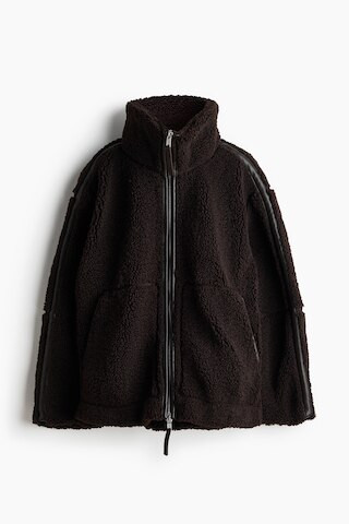 H & M - Oversized teddy jacket - Dark Brown | H&M (UK, MY, IN, SG, PH, TW, HK)