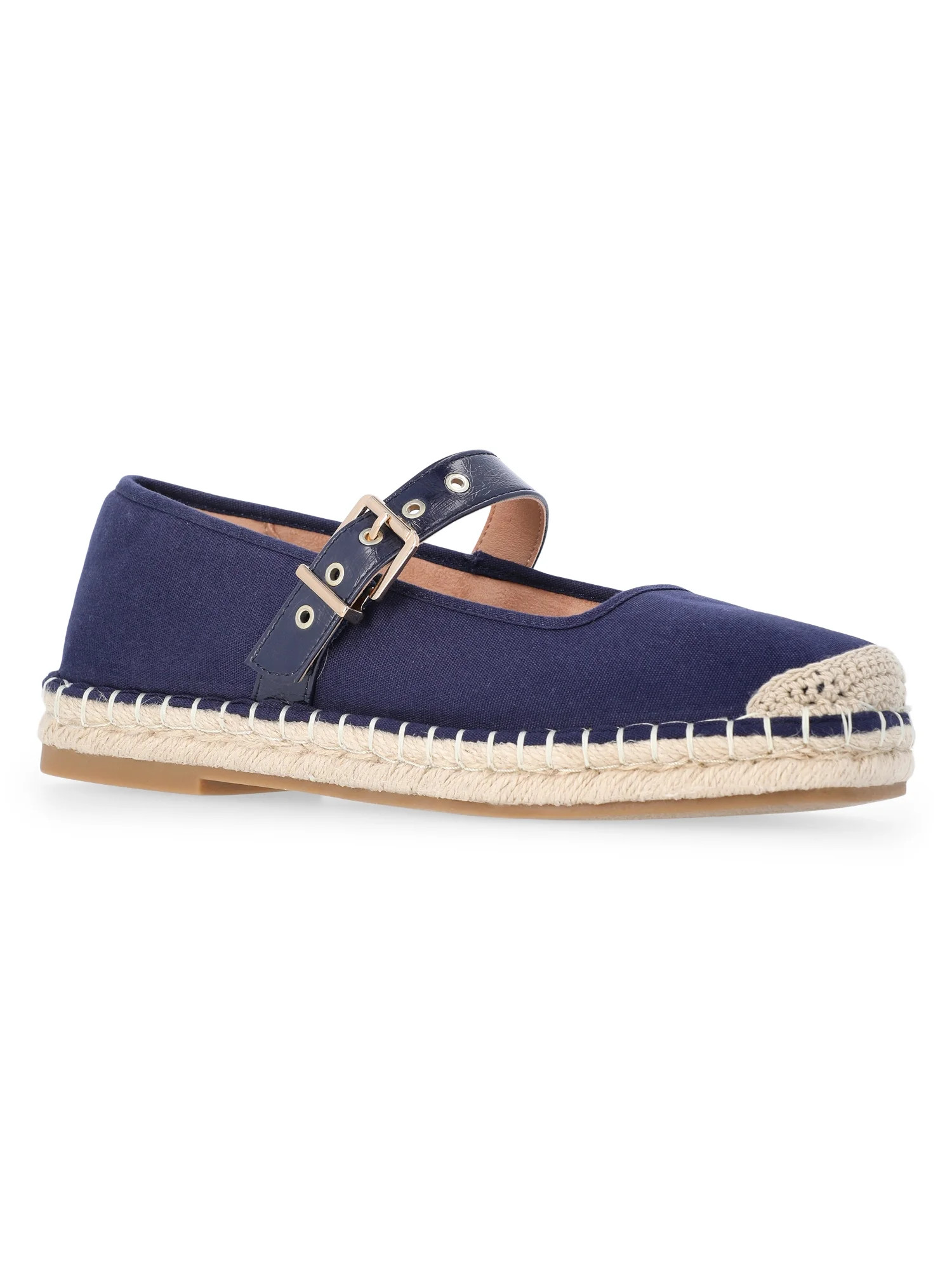 Time and Tru Women's Espadrille Mary Jane Flats | Walmart (US)