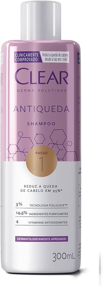 Clear Shampoo Antiqueda Derma Solutions 300Ml | Amazon (BR)