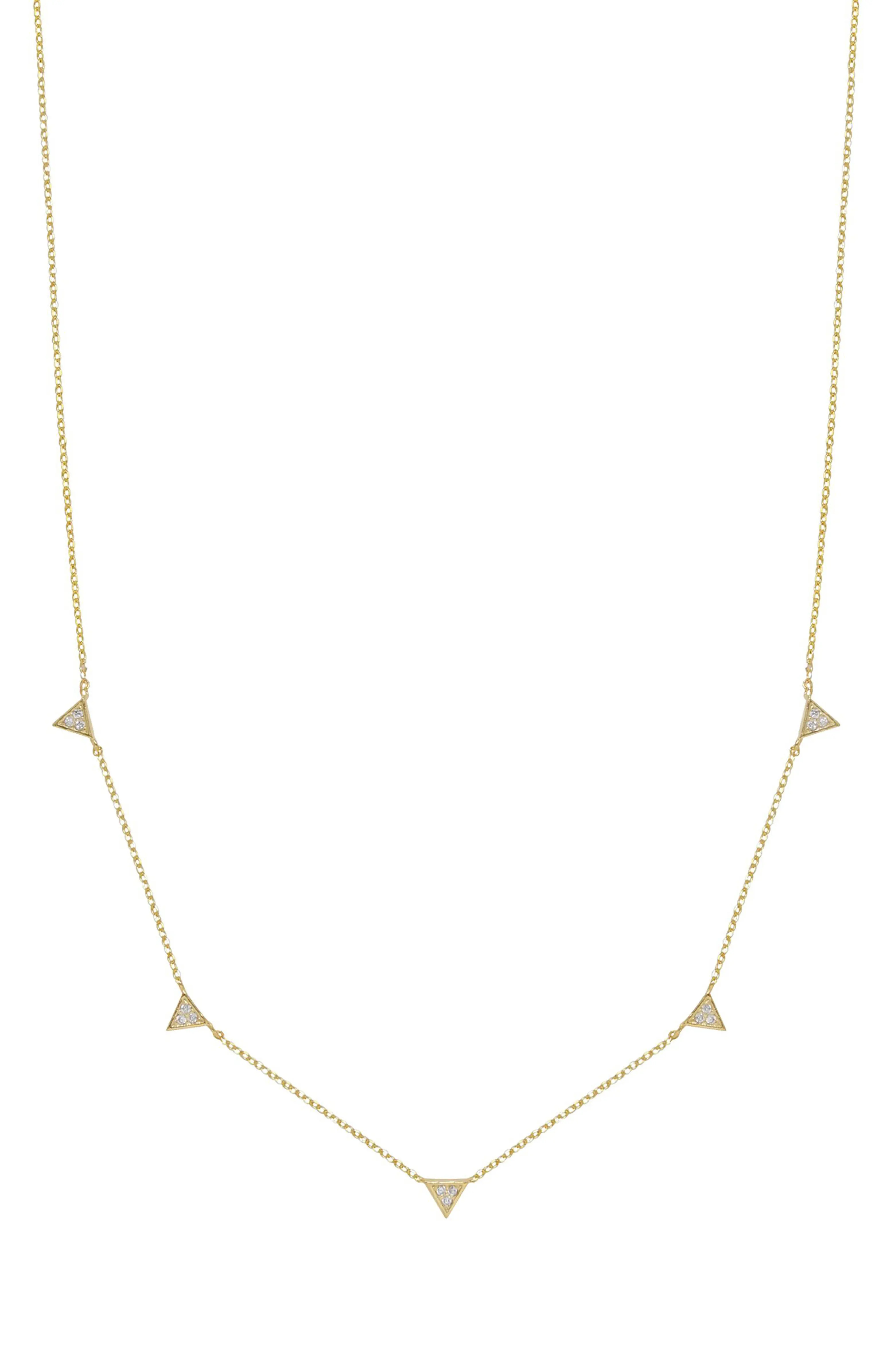 Crystal Triangle Station Necklace | Nordstrom