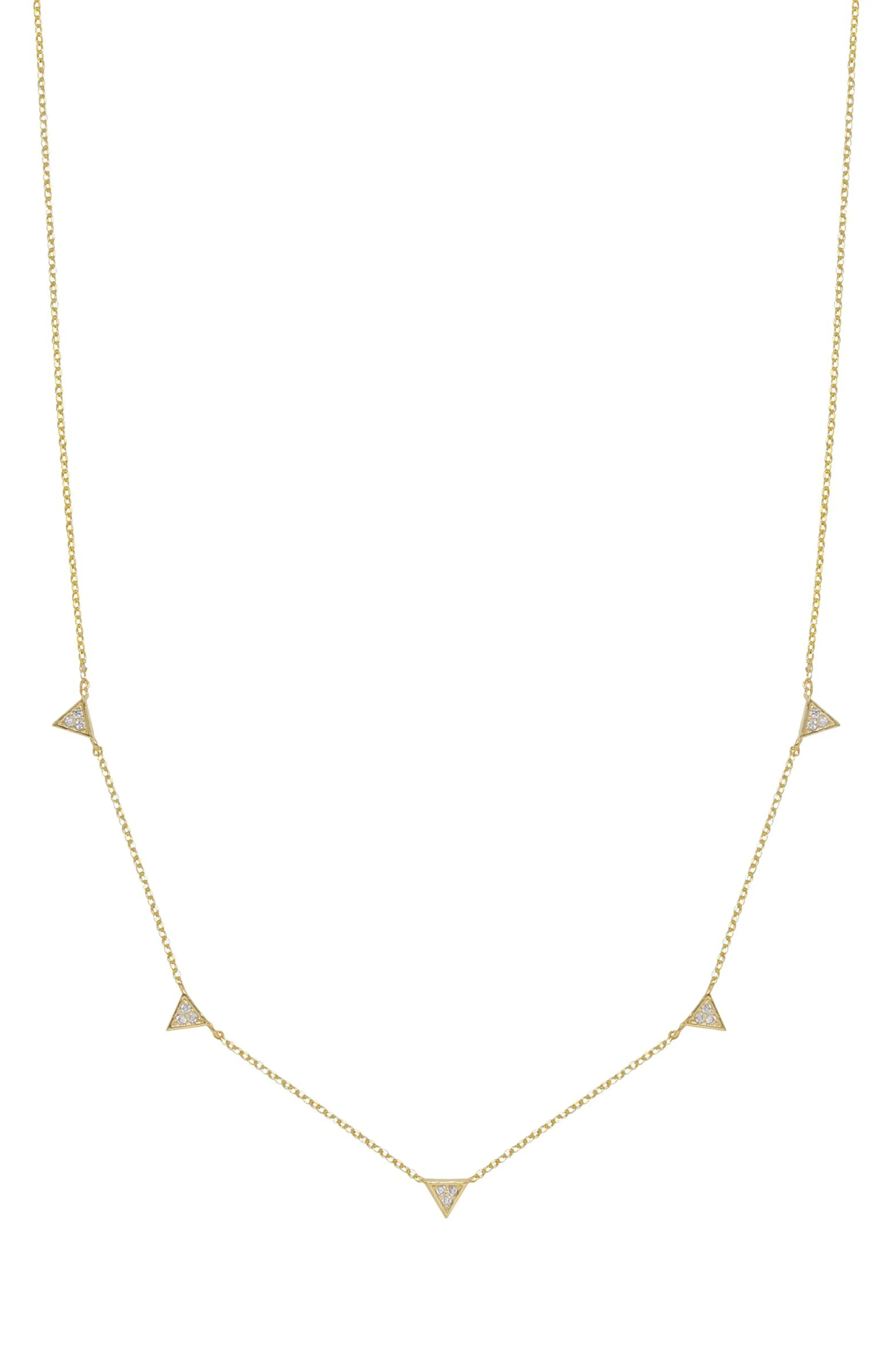 Crystal Triangle Station Necklace | Nordstrom