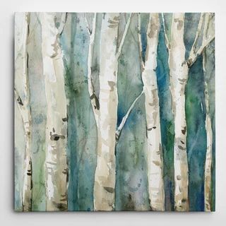 Wexford Home 'River Birch II' Wrapped Canvas | Overstock.com Shopping - The Best Deals on Gallery... | Bed Bath & Beyond