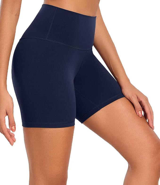 wirarpa Women's Buttery Soft Biker Shorts High Waisted Workout Running Yoga Spandex Shorts 6" | Amazon (US)