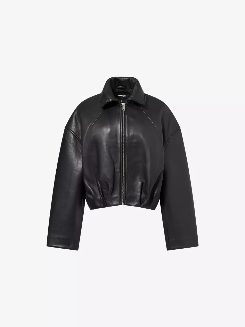 Pleated Bonded Leather Jacket | Selfridges