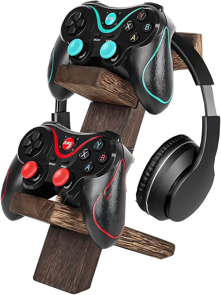 Universal 2 Tier Controller Stand and Headset Holder for PS4 PS5 Xbox ONE Switch, Controller Hold... | Amazon (US)