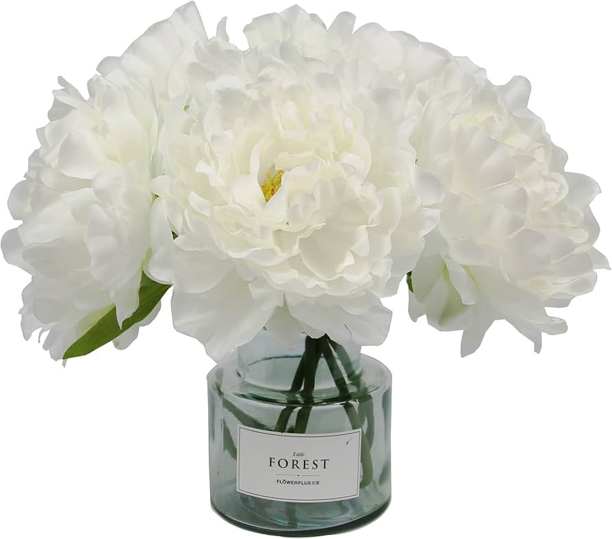Tinsow 6 Pcs Artificial Peony for Home Decoration Silk Peony Spring Flowers for Wedding Centerpie... | Amazon (US)