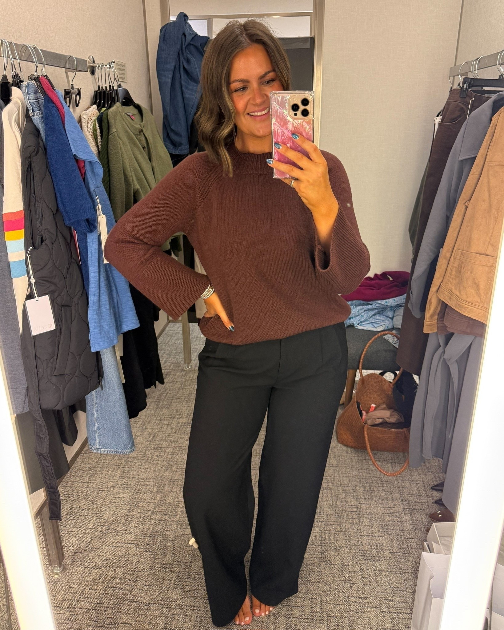 Nordstrom tops & sweaters under $100
Sleeveless blue, medium
Free people teal Henley, large 
Free people green sweater, small
Stretch lace tops, large
Cable knit sweater, medium
Maroon lace top, large
Cream long sleeve blouse, large
Black lace fringe top, large
Button up sleeveless, large
Graphic tshirt, medium (size down)
Fuchsia sweater, medium
Brown sweater, medium
V neck tshirts, medium
Blue short sleeve sweater, large
Green cardigans, large
Horizontal stripe sweatshirt, medium
Green v neck sweater, large
Striped knit sweaters, medium
Ruffle edge short sleeve sweater, large
Striped button down cardigan, large
Dark gray tshirt, large
Black trousers, true size 12
Jeans, size 12

Size 12, midsize, casual style, n sale, Nordstrom sale, fall fashion, fall outfits

#LTKMidsize #LTKSaleAlert #LTKWorkwear