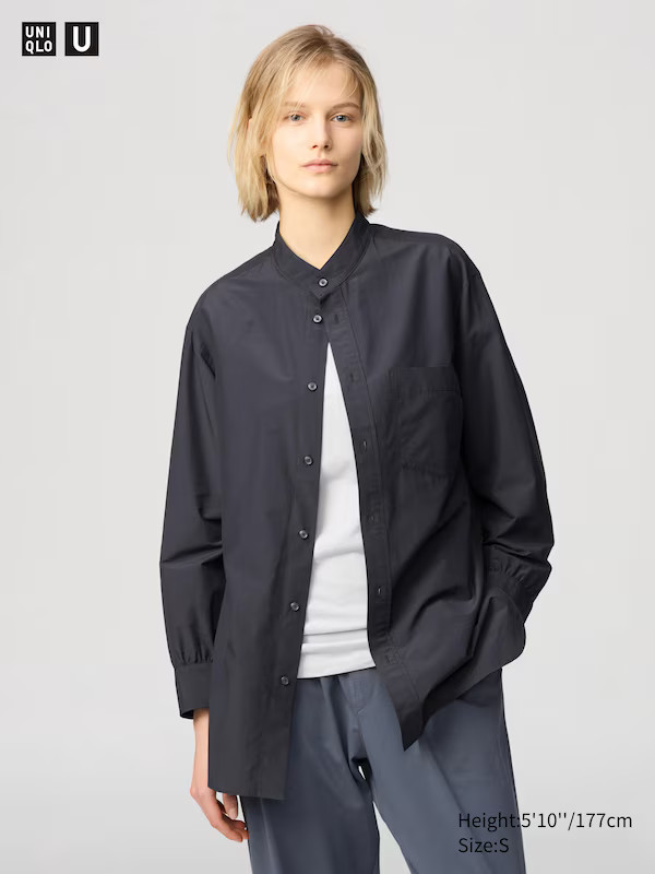Uniqlo U Oversized Shirt Long Sleeve | Uniqlo Australia