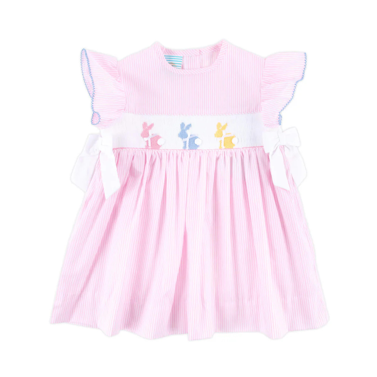 Spring Bunnies Pink Smocked Beverly Dress | Classic Whimsy