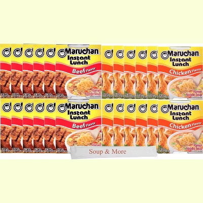 4 set- Maruchan Ramen Cup Noodles Instant 24 Count - 12 Beef cups & 12 Chicken cups , 2 Flavors | Target