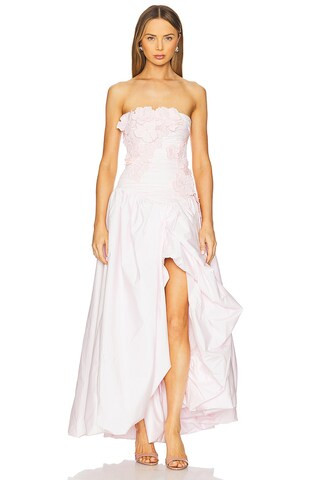 Aje Splendour Flower Gown in Pastel Pink from Revolve.com | Revolve Clothing (Global)