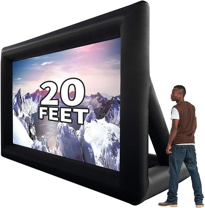 20 feet Inflatable Portable Projector Movie Screen - Huge Air-Blown Cinema Projection Screen Pack... | Amazon (US)