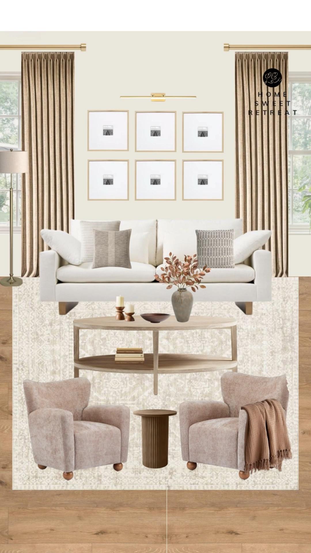 This space is all about balance—clean lines, warm wood tones, layered textures, and timeless neutrals that make a room feel both elevated and inviting. From the soft curves of the furniture to the art and accessories, every detail was chosen to create a modern-classic look you’ll actually want to live in.

Ready to bring this feeling into your own home? 🏡 Tap to shop my curated designs and make your space effortlessly beautiful.

#modernclassichome #affordablehomedesign #interiordetails #timelessdesign #neutralliving