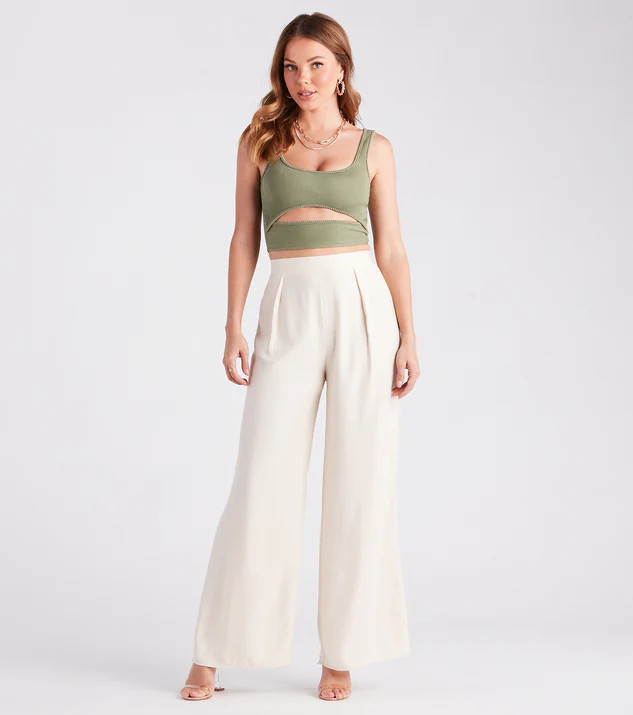 Sleek And Sophisticated Satin Wide-Leg Pants | Windsor Stores
