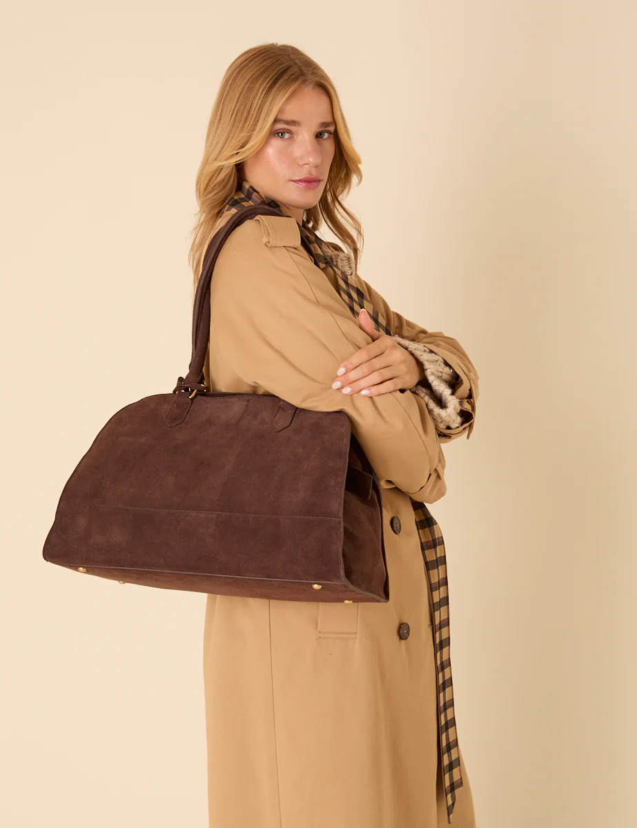 Brown Suede Shoulder Bag | Nobody's Child