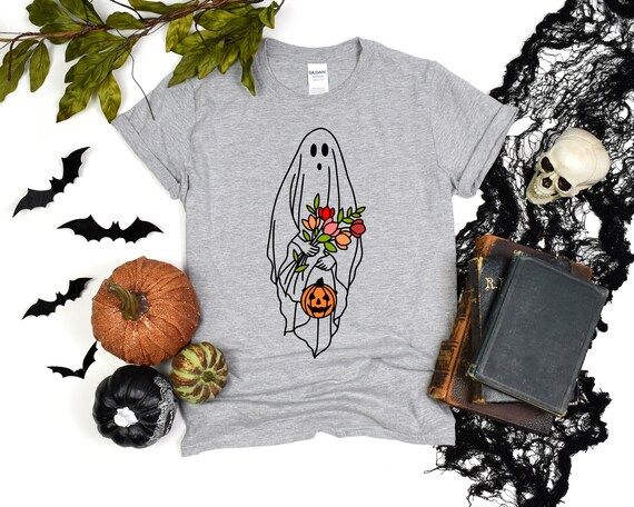 Ghost halloween tshirt spooky tshir  Halloween Fashion | Etsy | Etsy (UK)