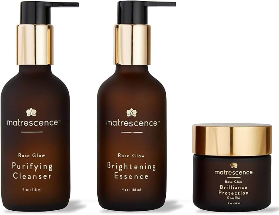 Matrescence Rose Glow Face Trio 3 Pack (10oz/296ml) | Cleanser, Serum, & Moisturizing Soufflé | ... | Amazon (US)