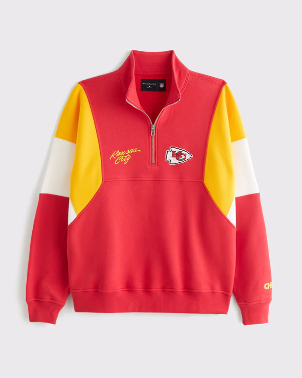 Kansas City Chiefs Graphic Half-Zip Sweatshirt | Abercrombie & Fitch (US)