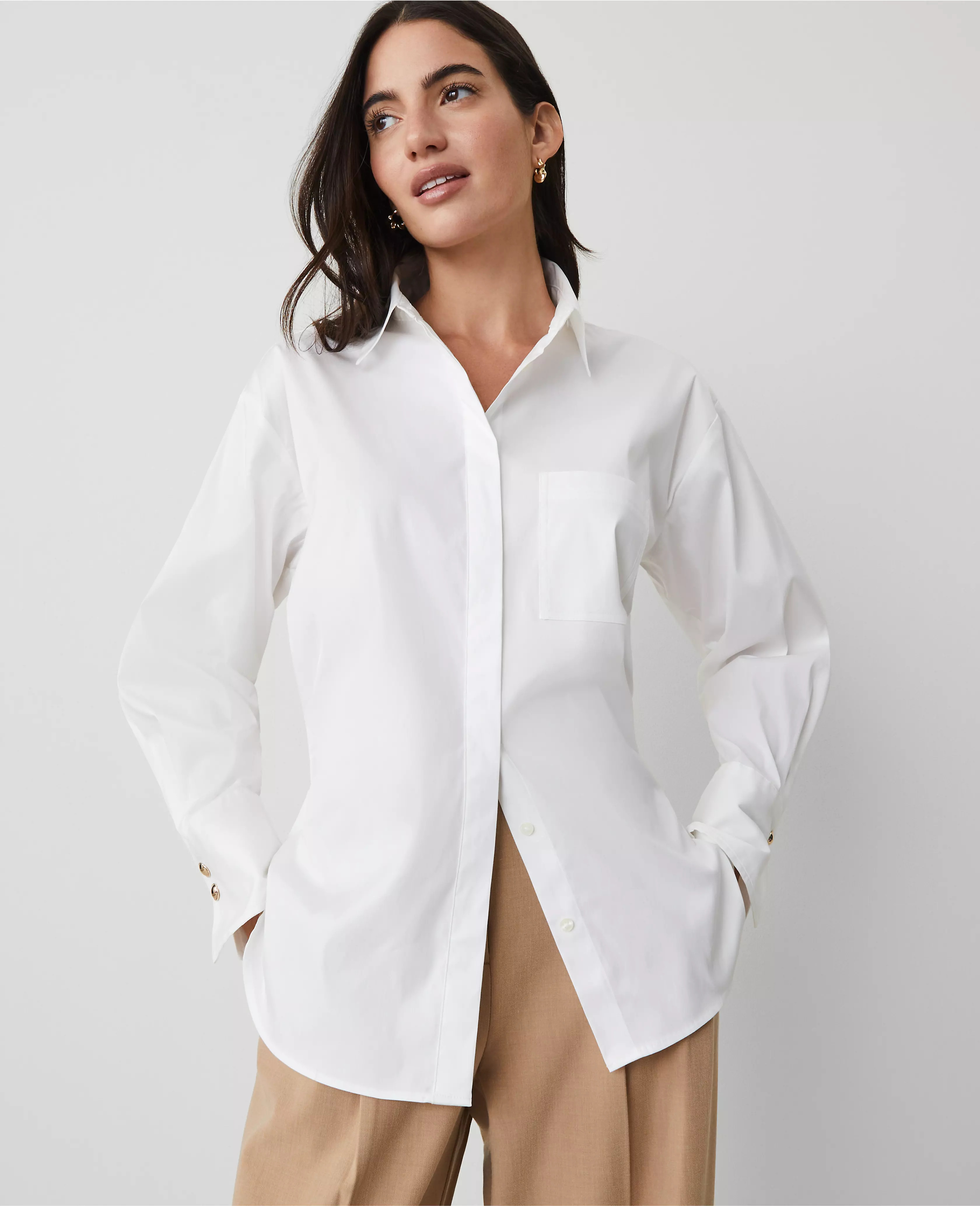 Oversized Pocket Shirt | Ann Taylor