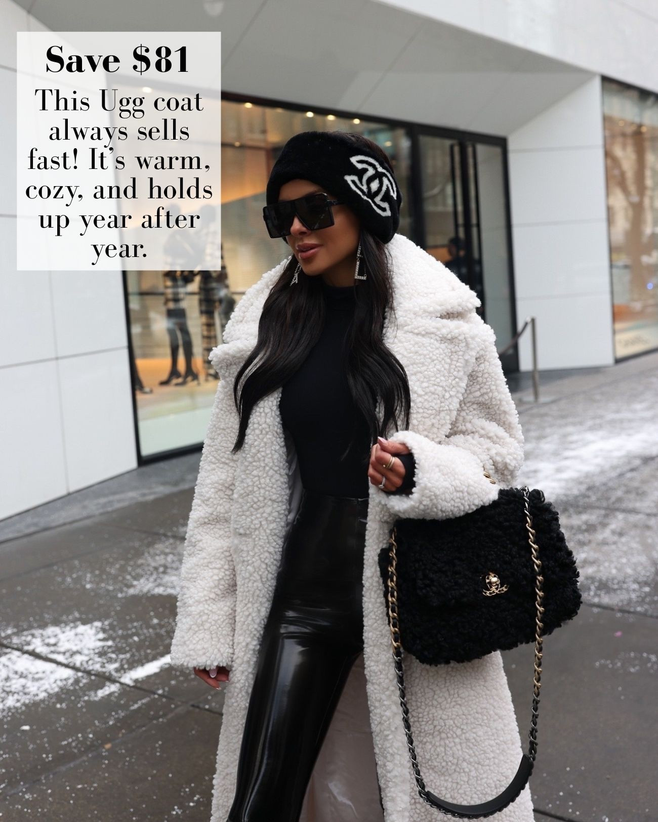 Winter outfit ideas 
Ugg teddy bear coat on sale
Commando patent leather leggings on sale 

#LTKSaleAlert #LTKSeasonal #LTKFindsUnder100