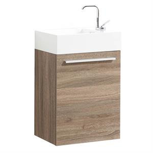 Colmar 18 Inch All Wood Bathroom Vanity with Acrylic Sink - Cart Oak | Cymax