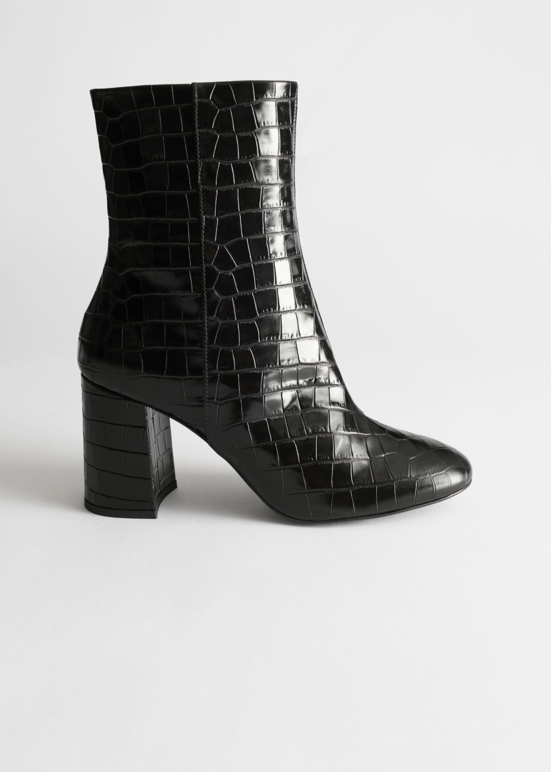 Croc Embossed Leather Ankle Boots | & Other Stories (EU + UK)