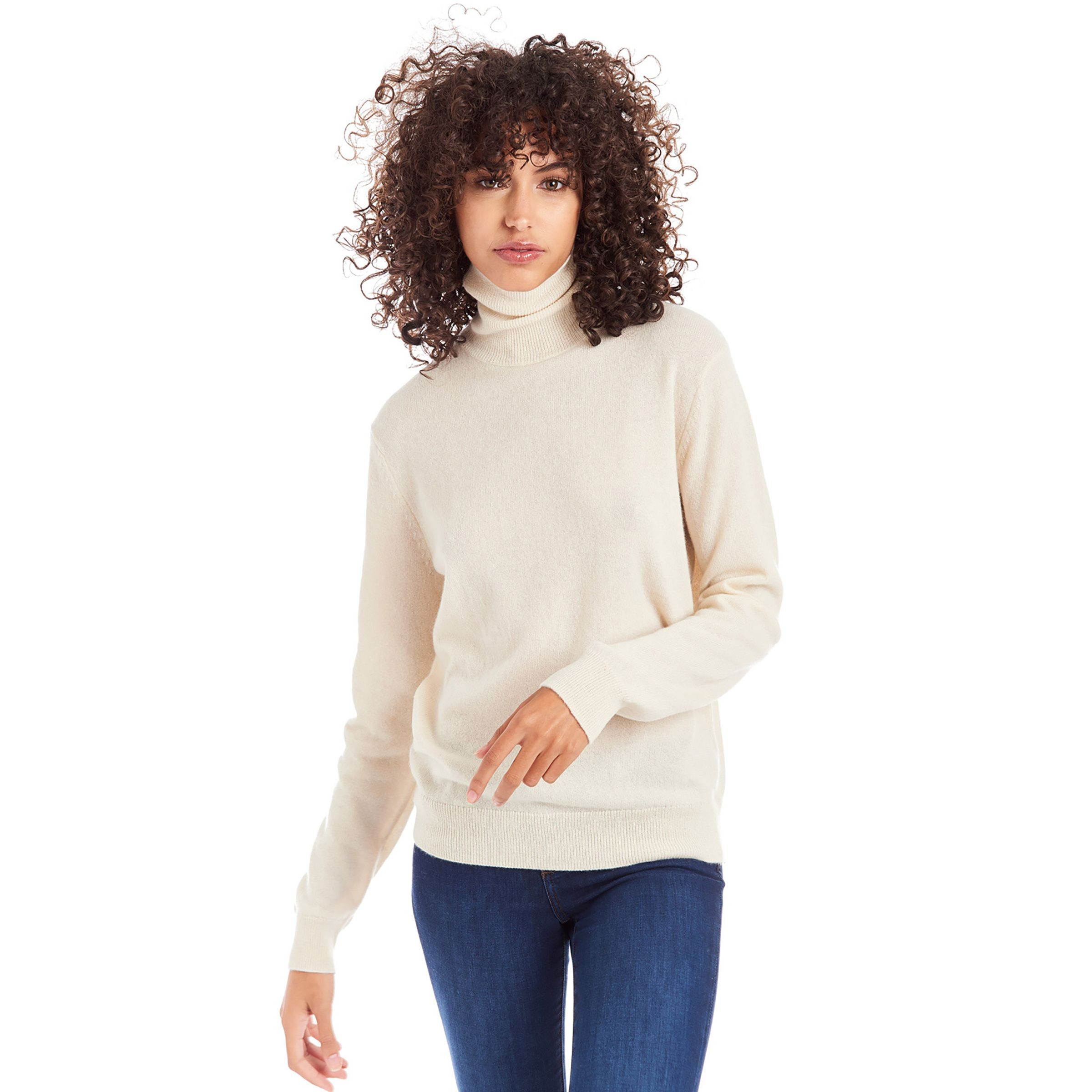 The Cashmere Turtleneck - Willow - Dove Gray | Mott & Bow
