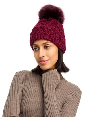 Kyi Kyi Faux Fur Pom Pom Knit Hat  | Bloomingdale's Jewelry & Accessories | Bloomingdale's (US)