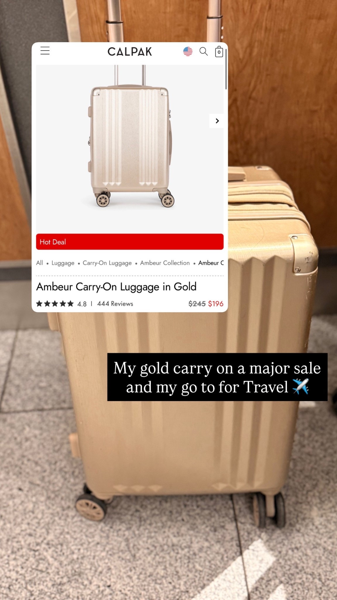 My gold Calpak  carry-on luggage is on a major sale right now and perfect for traveling… This would be a great Christmas present as well! 🌲🎁

#LTKTravel #LTKGiftGuide