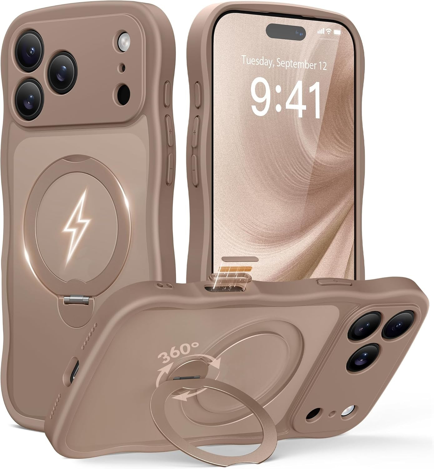 Funda para iPhone 17 Pro Max para mujer, compatible con Magsafe, soporte magnético giratorio de ... | Amazon (US)