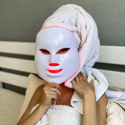 Wireless 7 Colors LED Facial Mask for Face LED Light Therapy Mask for Face Facial Skin Care Mask Rechargeable Beauty Device w/Adjustable Strap and USB | Target