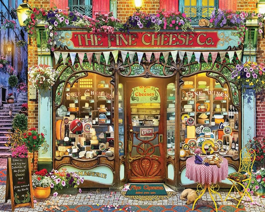 WHITE MOUNTAIN PUZZLES Wine And Cheese Shop 1000 Piece Puzzle, 1 EA | Amazon (US)