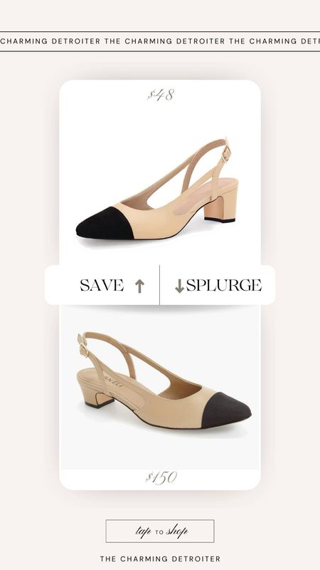 Save vs splurge black capped toe heels

#LTKshoecrush #LTKstyletip #LTKfindsunder100