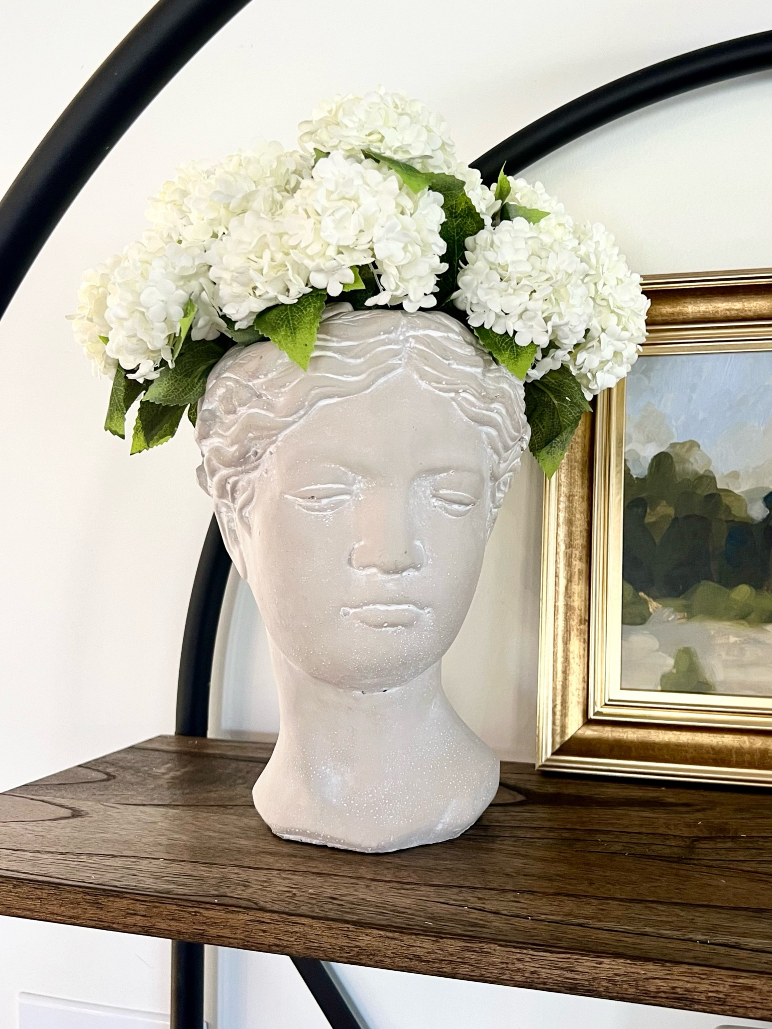 Lady Head Planter, lady bust planter, face planter, feminine decor, spring decor 

I used three of the hydrangeas bunches. My vase is from Homegoods, but I’ve linked some similiar options.  

#springdecor #springflowers #planthead



#LTKstyletip #LTKhome #LTKSeasonal