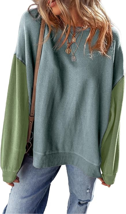 SHEWIN Sweatshirt for Women Casual Long Sleeve Crewneck Lightweight Pullover Tops Loose Sweatshir... | Amazon (US)