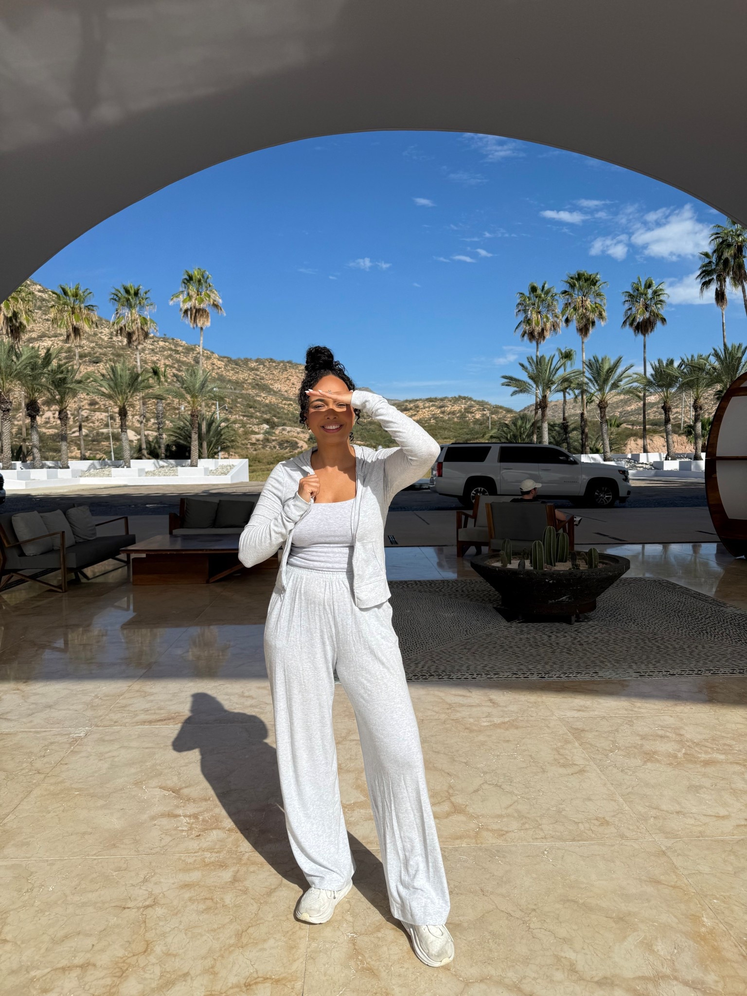 SAME SET traveling home because it’s just that good!! Bra Free, Soft brushed jersey-modal fabric, and so flattering! Wearing a size small in all. ☀️

#LTKTravel #LTKootd #LTKActive