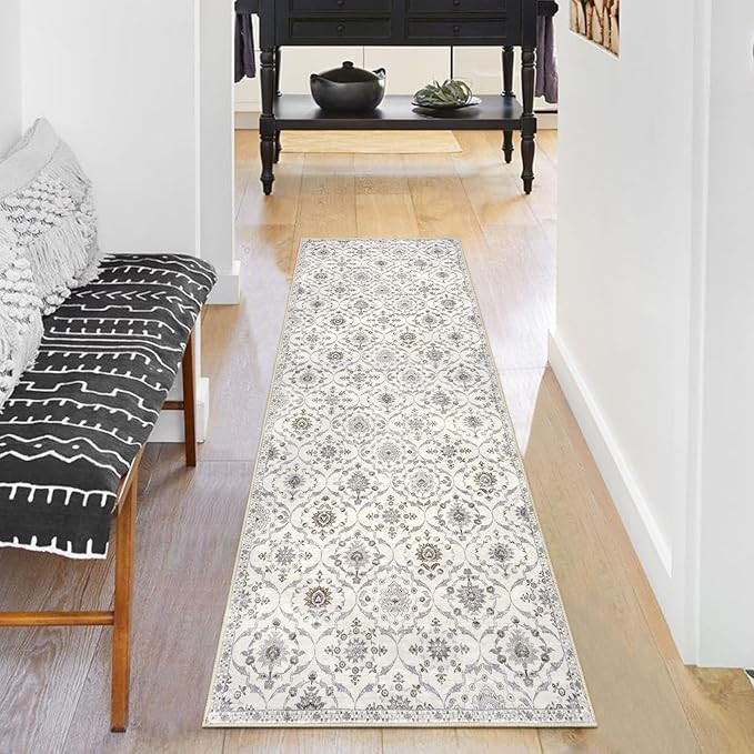KILOCOCO 2x5 Runner Rug, Moroccan Super Soft Washable Hallway Entryway Runner Rug, Accent Print F... | Amazon (US)