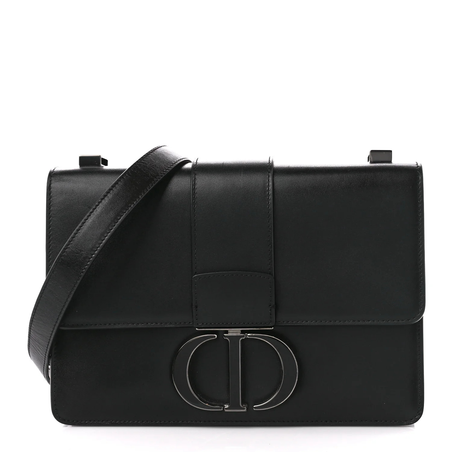 CHRISTIAN DIOR Smooth Calfskin 30 Montaigne Flap Bag Black | FASHIONPHILE | FASHIONPHILE (US)