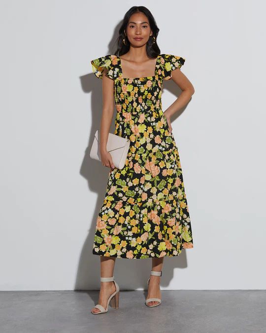 Full Of Grace Floral Tiered Midi Dress | VICI Collection