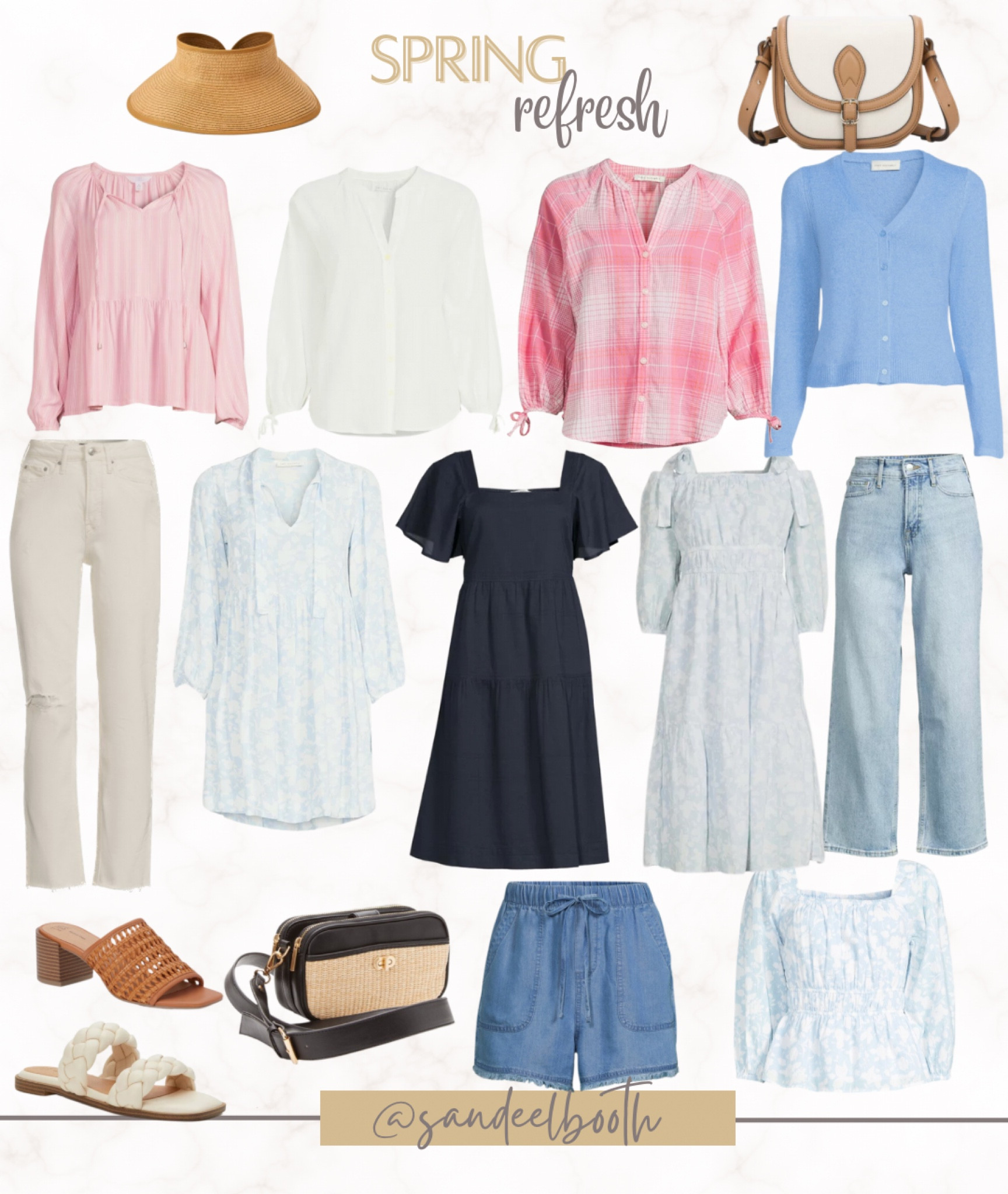 Refresh your wardrobe this spring with these cute and affordable finds from Walmart! All under $40, these pretty spring dresses, jeans and blouses are great for a variety of occasions. Spring dress, wedding guest dress, Easter dress, jeans, work blouse, baby shower guest dress, white jeans, slide on sandals, woven purse, neutral style, pastel dress, pastel wear. 

#LTKitbag #LTKcurves #LTKunder50