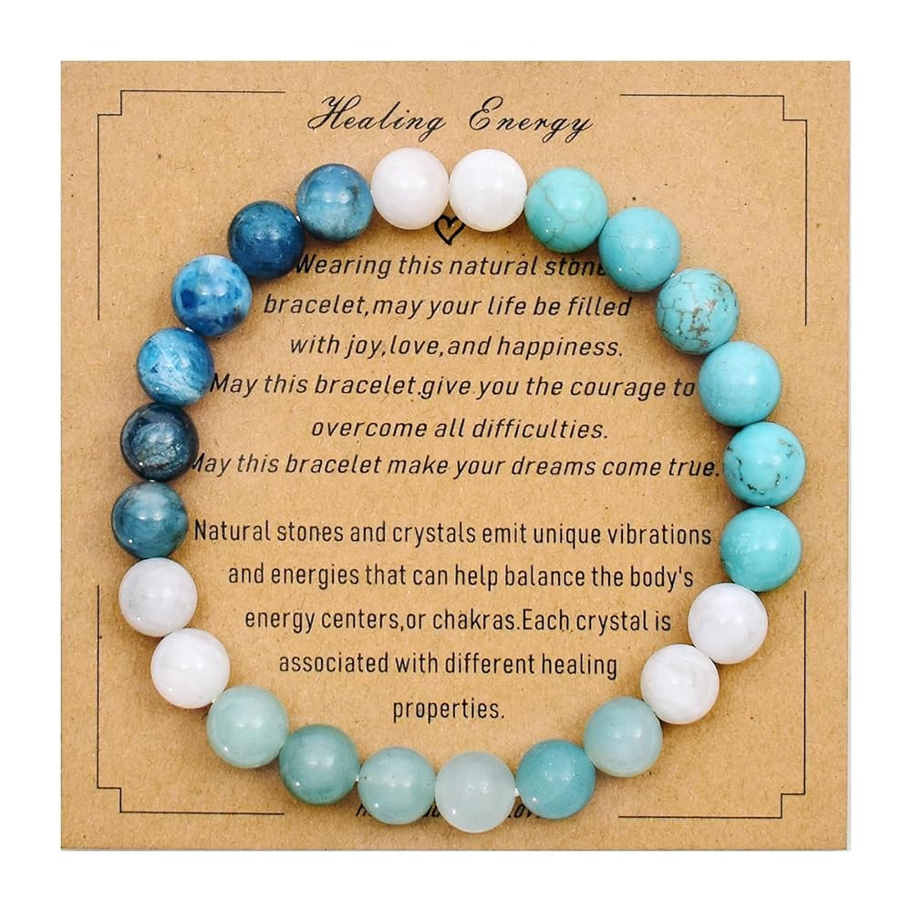 Strong Healing Crystal Bracelet 8MM Genuine Stone Bracelet Lucky Beaded Bracelet Chakra Bracelet ... | Amazon (US)