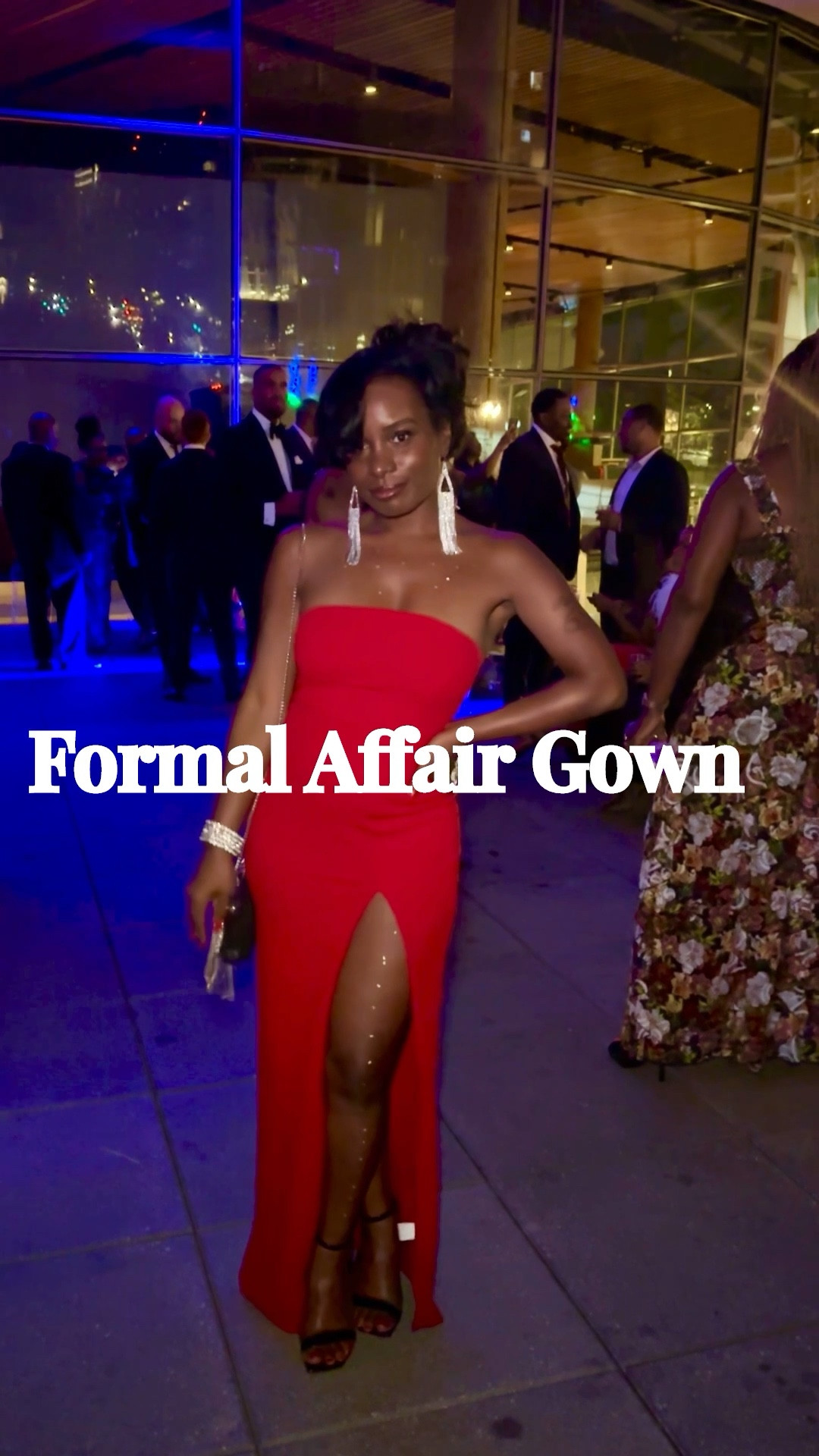 Holiday glam ready! This red strapless gown with a thigh-high slit is the perfect holiday party dress — bold, elegant, and guaranteed to turn heads. Styled with statement earrings, strappy heels, and a little sparkle for a festive night out. A timeless holiday outfit idea for Christmas parties, New Year’s Eve, and every celebration in between. Shop the look and recreate this chic holiday glam moment. 

#LTKSeasonal #LTKHoliday #LTKParties