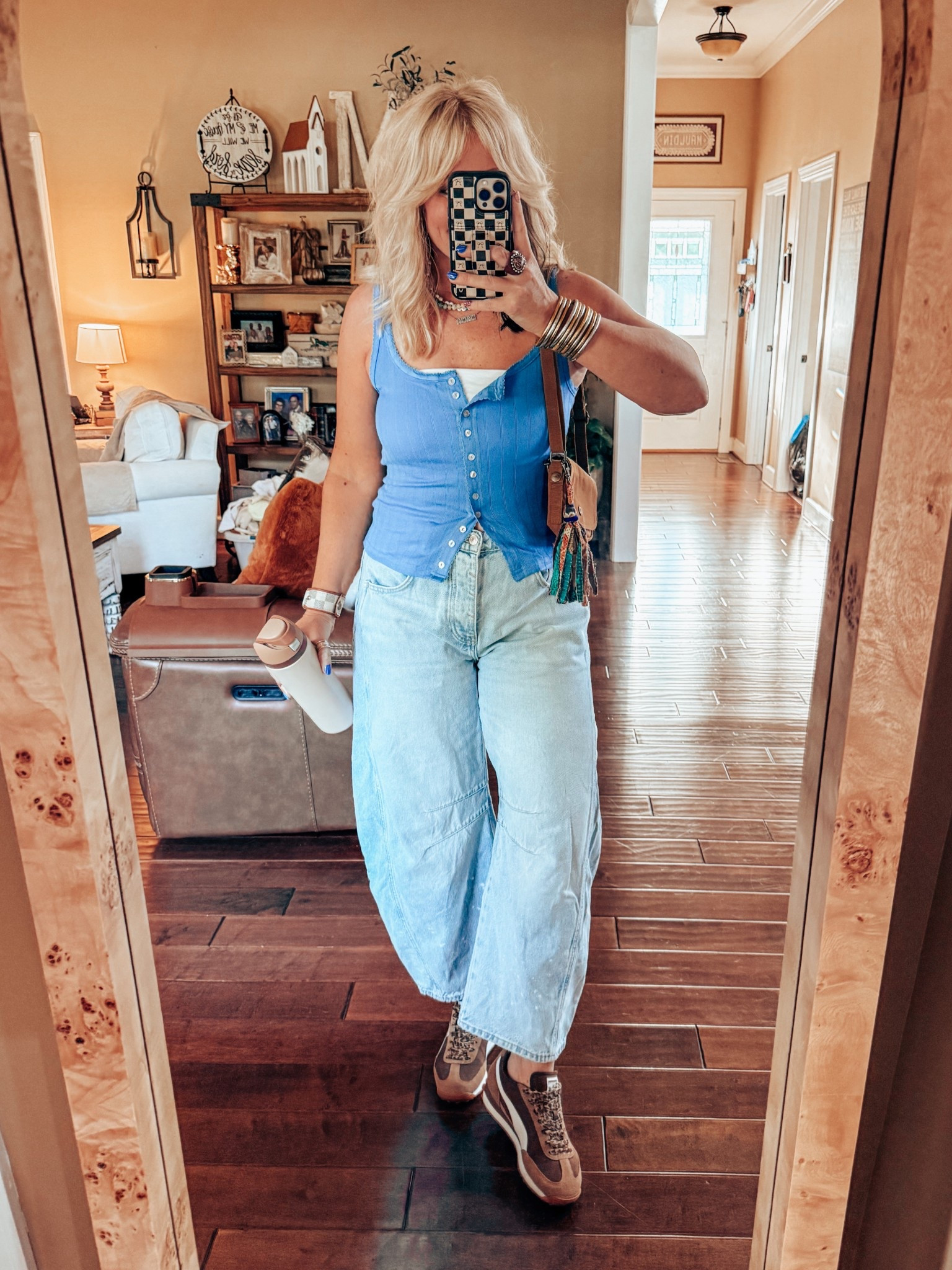 My casual date night sushi fit 
Tank - M
Jeans - sized down one 
Sneaks - 1/2 sized down 

#LTKFindsUnder100 #LTKOver40 #LTKStyleTip