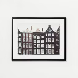 24" x 30" Dutch Houses Framed Canvas SM Black - Threshold™ designed with Studio McG... | Target