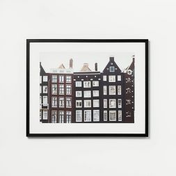 24&#34; x 30&#34; Dutch Houses Framed Canvas SM Black - Threshold&#8482; designed with Studio McG... | Target