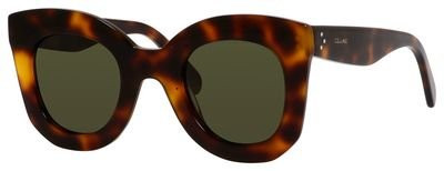 Celine 41093/S Sunglass-005L Havana (1E Green Lens)-46mm | Amazon (US)