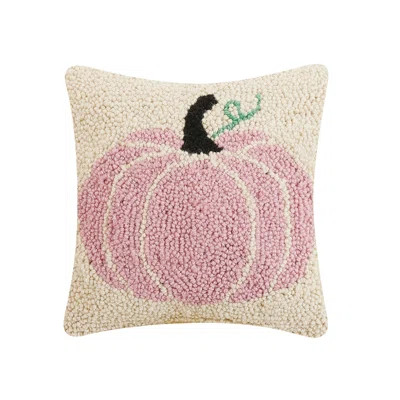 Pink Pumpkin Halloween Petite-Size Throw Pillow - 10" Square | Wayfair North America
