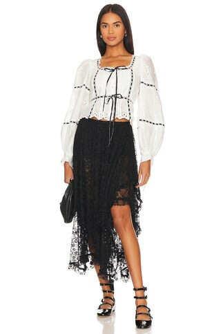 For Love & Lemons Rowan Top in White from Revolve.com | Revolve Clothing (Global)